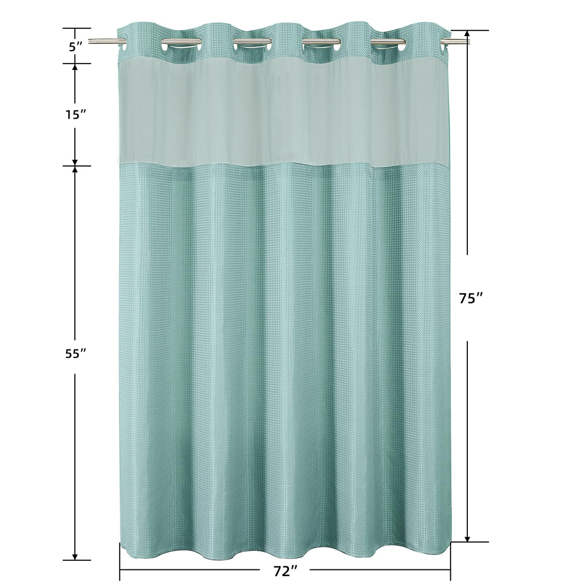 Colorful Star mesh top window lets light in while preserving privacy.