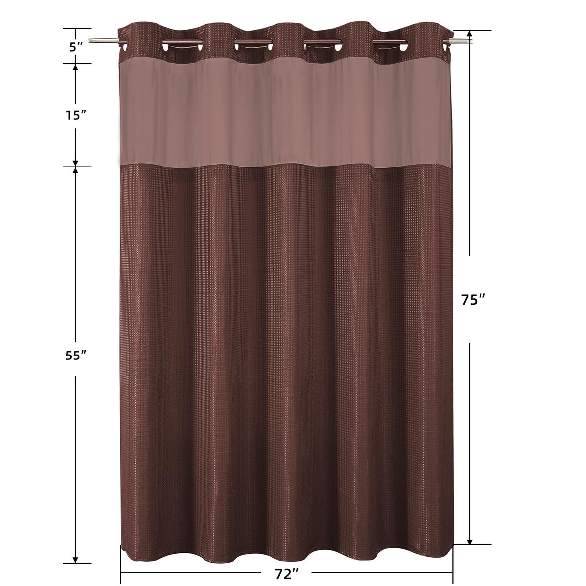 Colorful Star shower curtain machine washable for easy care.