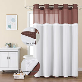 Colorful Star shower curtain waffle weave adds premium texture and hotel-style elegance.