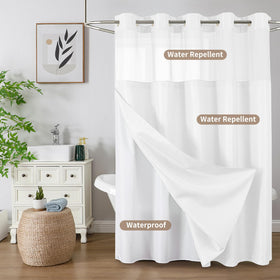 Colorful Star complete set pairs curtain and liner for a ready-to-use upgrade.