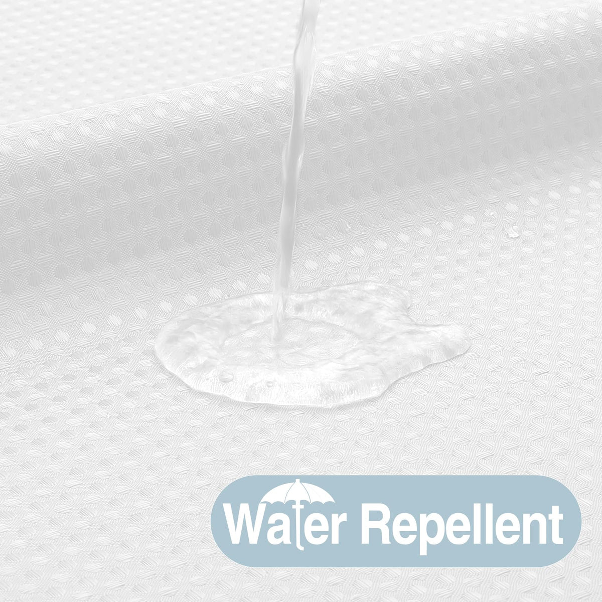 Colorful Star water-repellent surface helps resist splashes and keep floors dry.