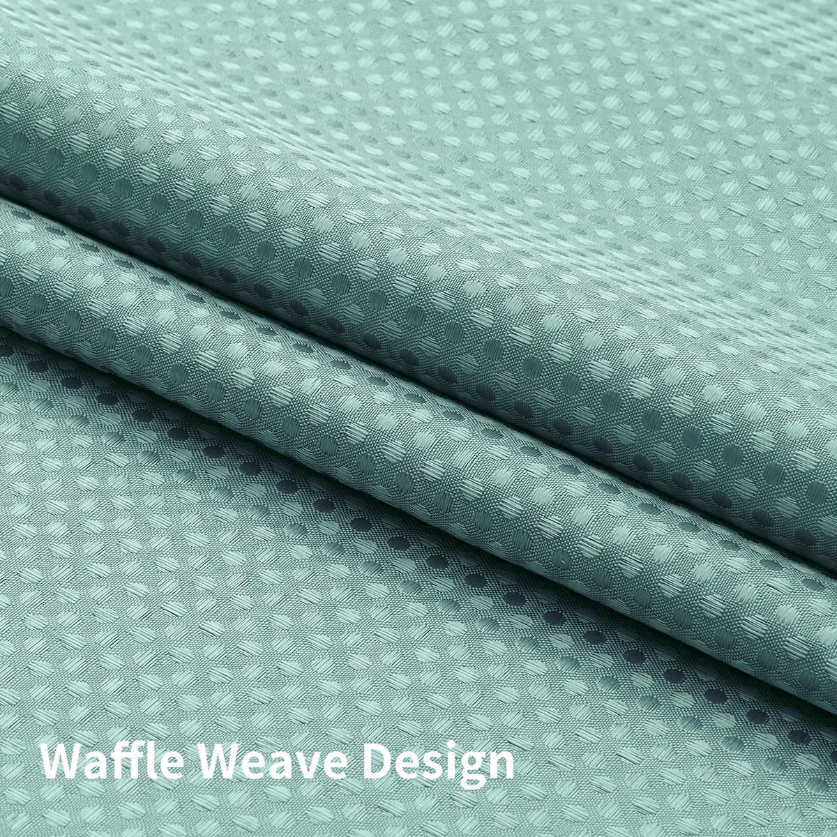 Colorful Star water-repellent waffle fabric sheds droplets efficiently.