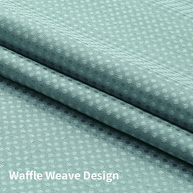 Colorful Star water-repellent waffle fabric sheds droplets efficiently.