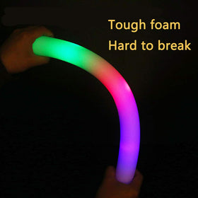ColorHome Glow Sticks feature soft, durable foam that is bendable and safe for kids