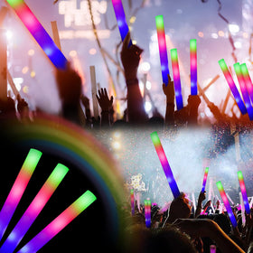 ColorHome Glow Sticks with three modes for fast, slow, and alternating flashes