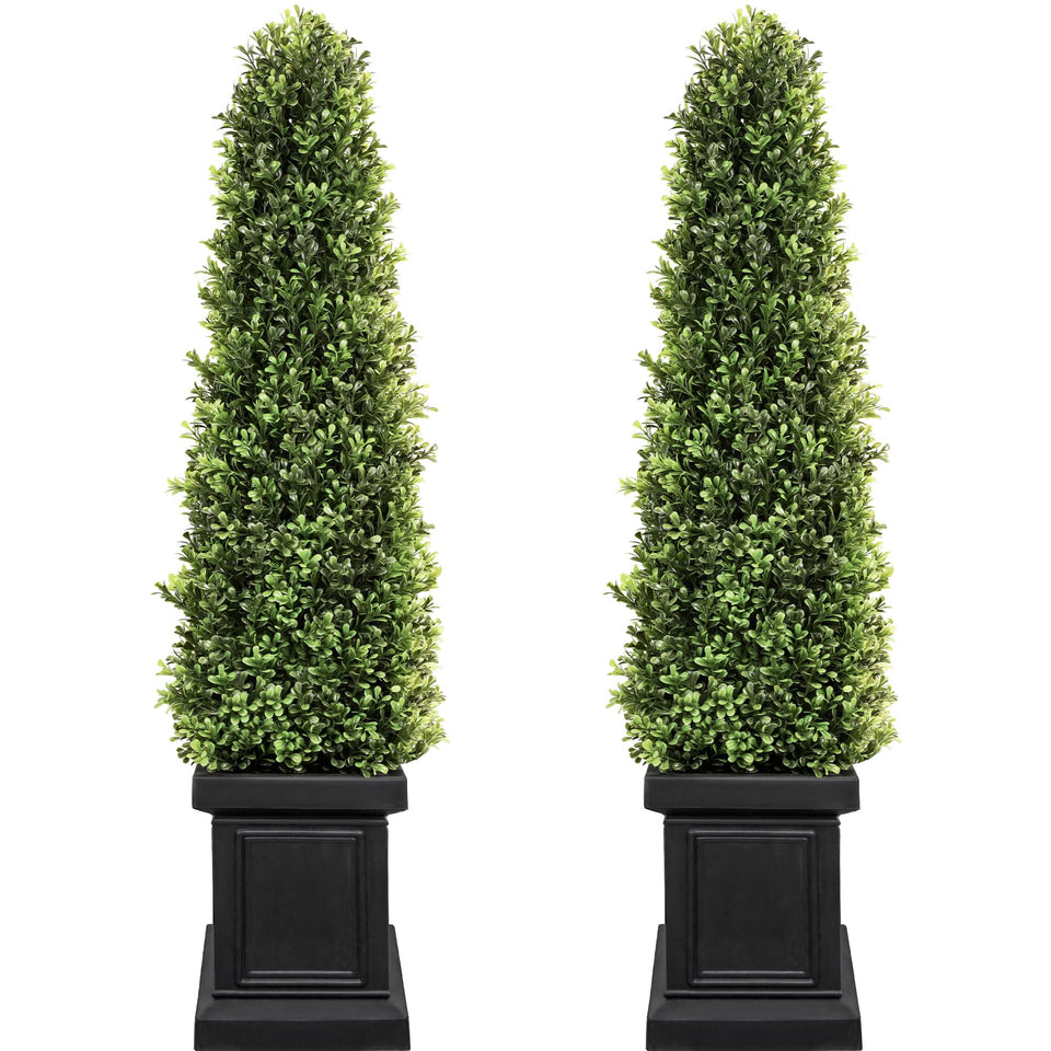 Colorspec 3.5ft boxwood topiary pair for outdoor entryway greenery