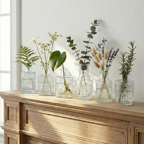 ColoVie ribbed bud vase adds texture to table decor.