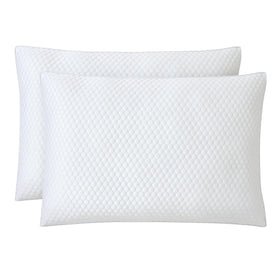 Columbia Ice Fiber pillow cover closeup highlighting breathable, moisture-wicking fabric.