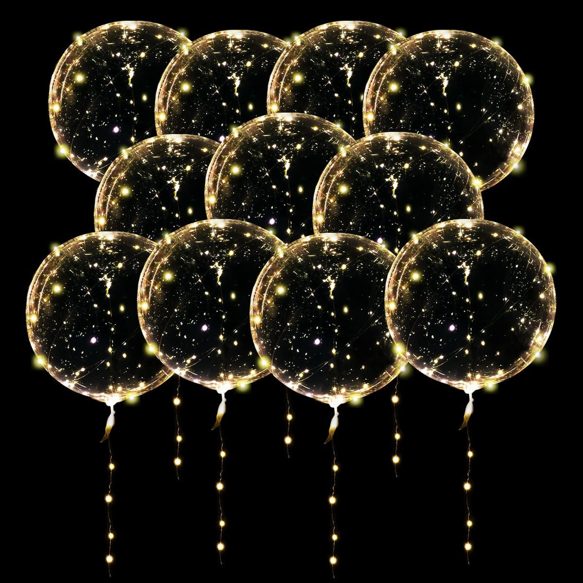 ComboJoy LED balloons inflation-ready for quick setup and stunning glow.