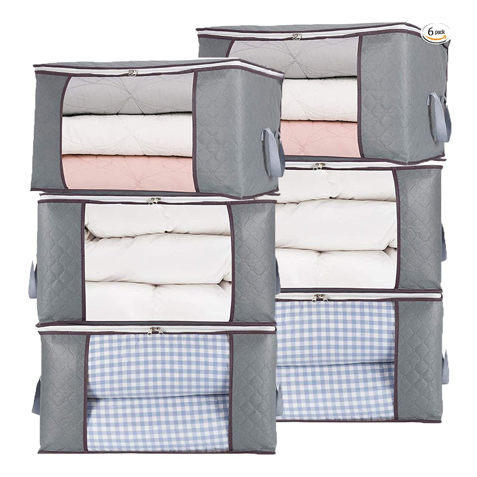 combocube storage bag with clear window keeps king comforter organized