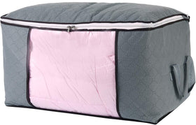 ComboCube zipper bag keeps clothes secure during long-term storage.
