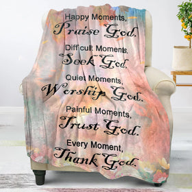 COMFAR Bible gifts soft throw blanket in plush fleece for year-round coziness.