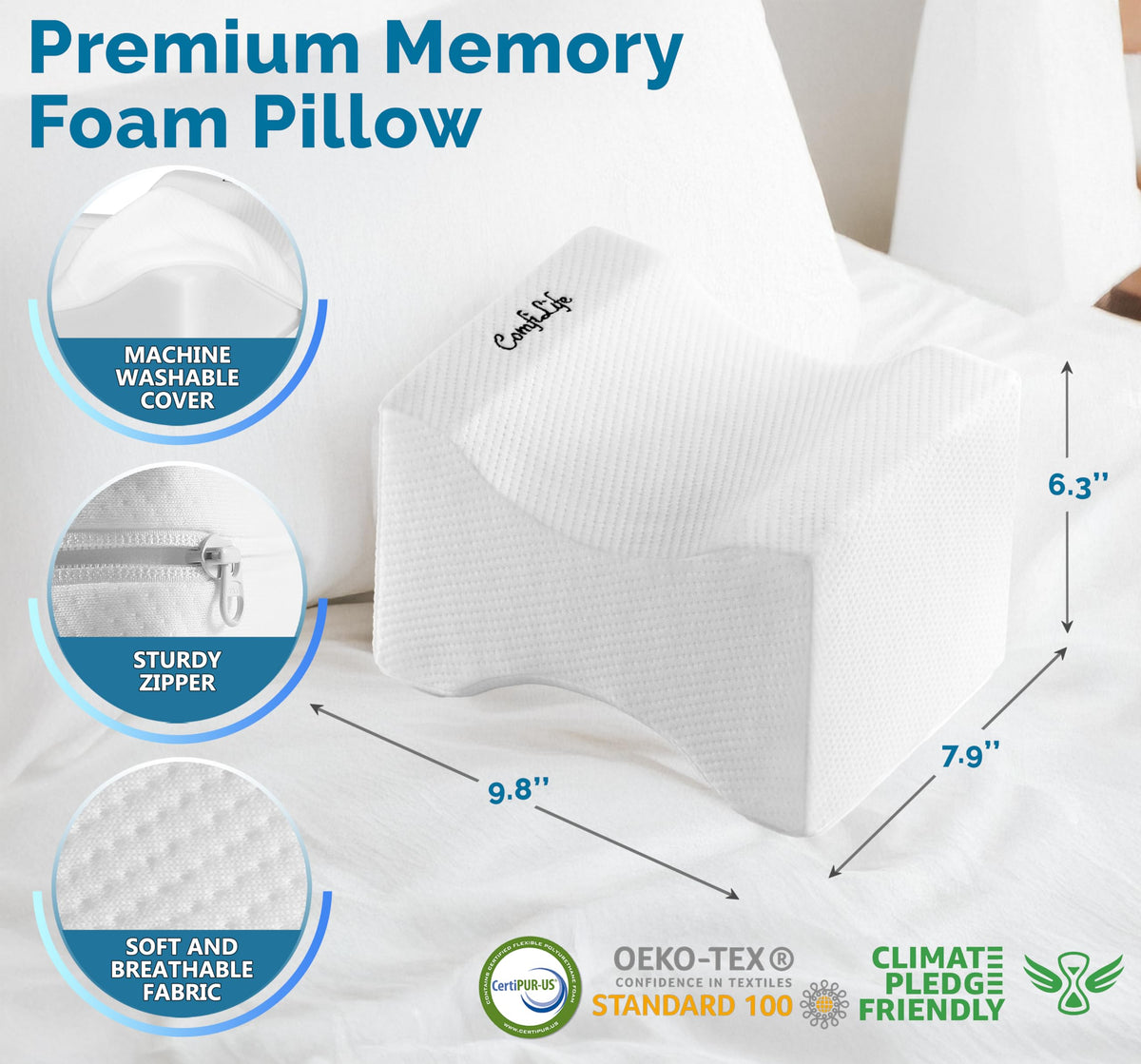 ComfiLife breathable cover keeps pillow cool and fresh overnight.