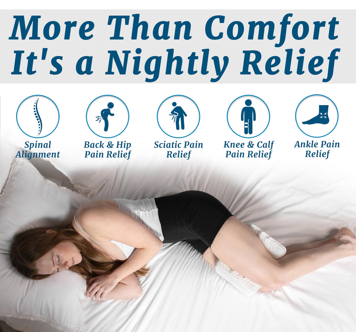 ComfiLife hip-spine alignment design supports comfortable rest and circulation.