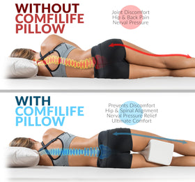 ComfiLife knee pillow cooling fabric close-up for breathability