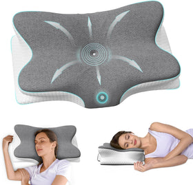 Comforshare Home cervical pillow side view showing ergonomic neck support.