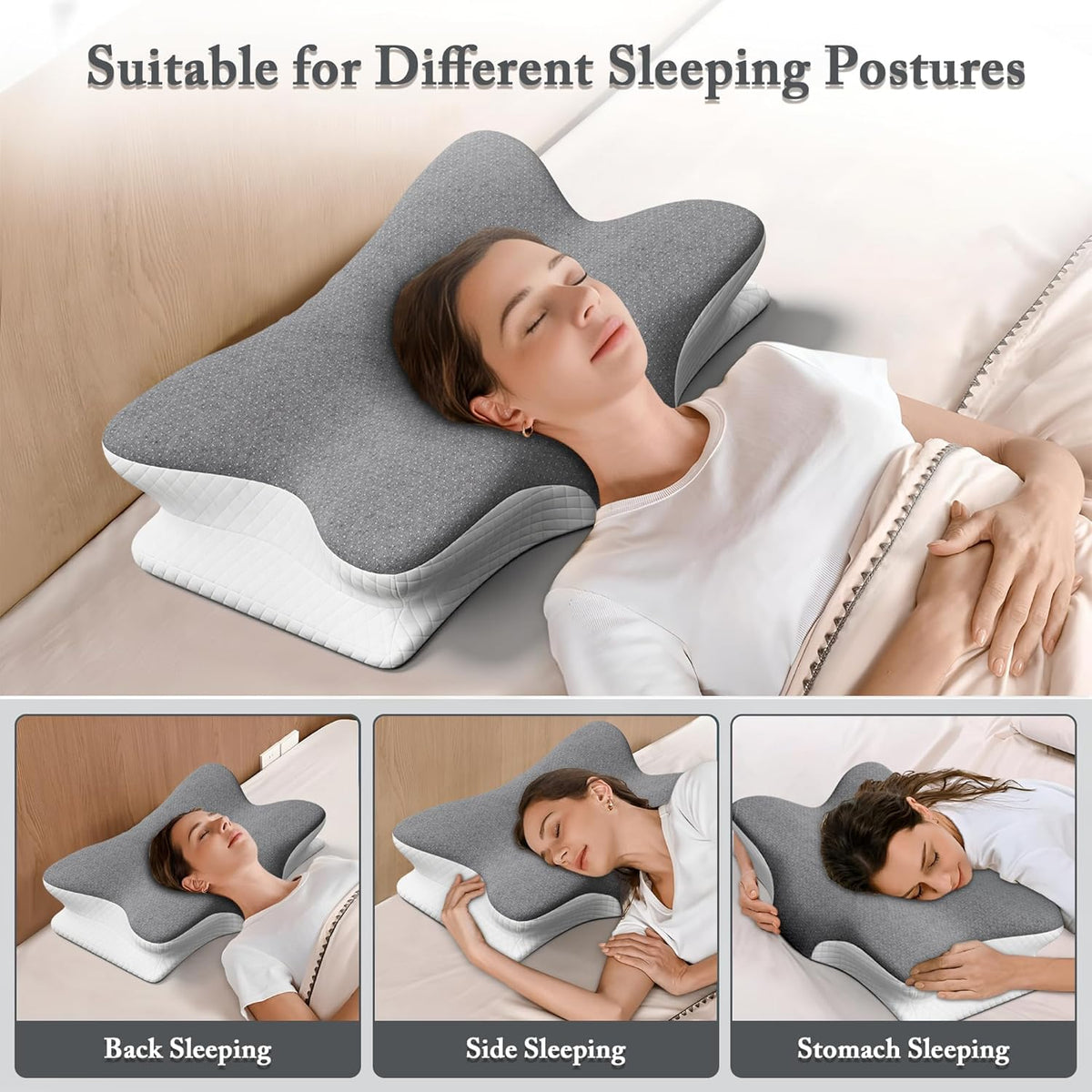 Comforshare Home dual-height design enabling comfortable sleep across positions.