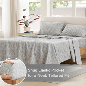 Comfort Spaces Paisley 144-thread-count cotton close-up shows smooth weave.