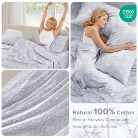 Comfort Spaces Adelia Gray breathable cotton fabric feels cool on skin.
