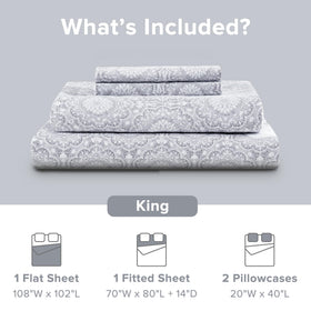 Comfort Spaces Adelia Gray pillowcases add soft-touch luxury to your bedtime.
