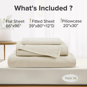 All-season setup with Comfort Spaces sheets in a versatile bedroom scene.