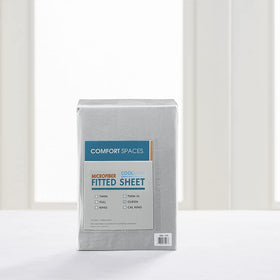 Comfort Spaces CoolMax fitted sheet elastic edge ensuring a snug fit.