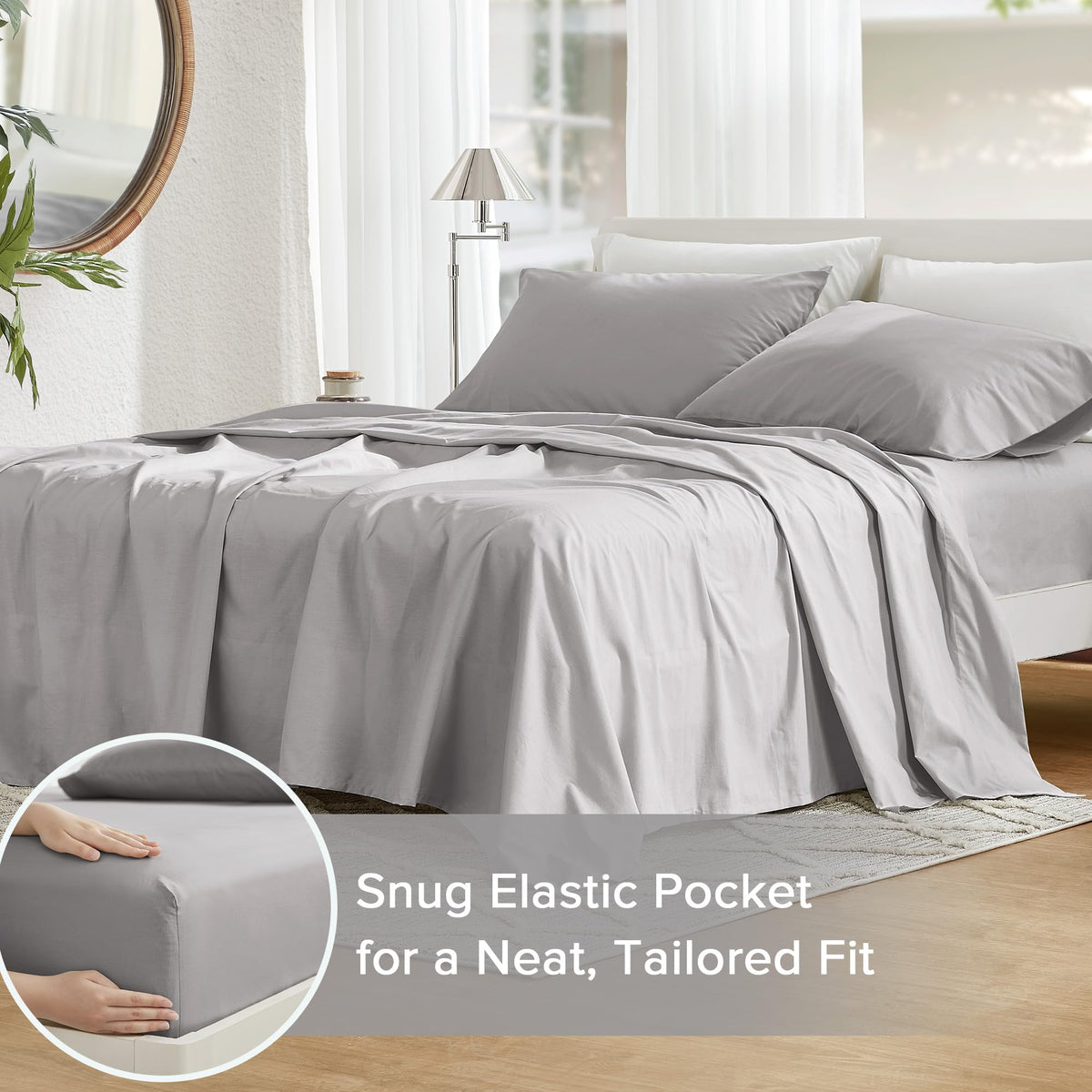 Comfort Spaces cotton texture closeup reveals breathable weave and soft handfeel