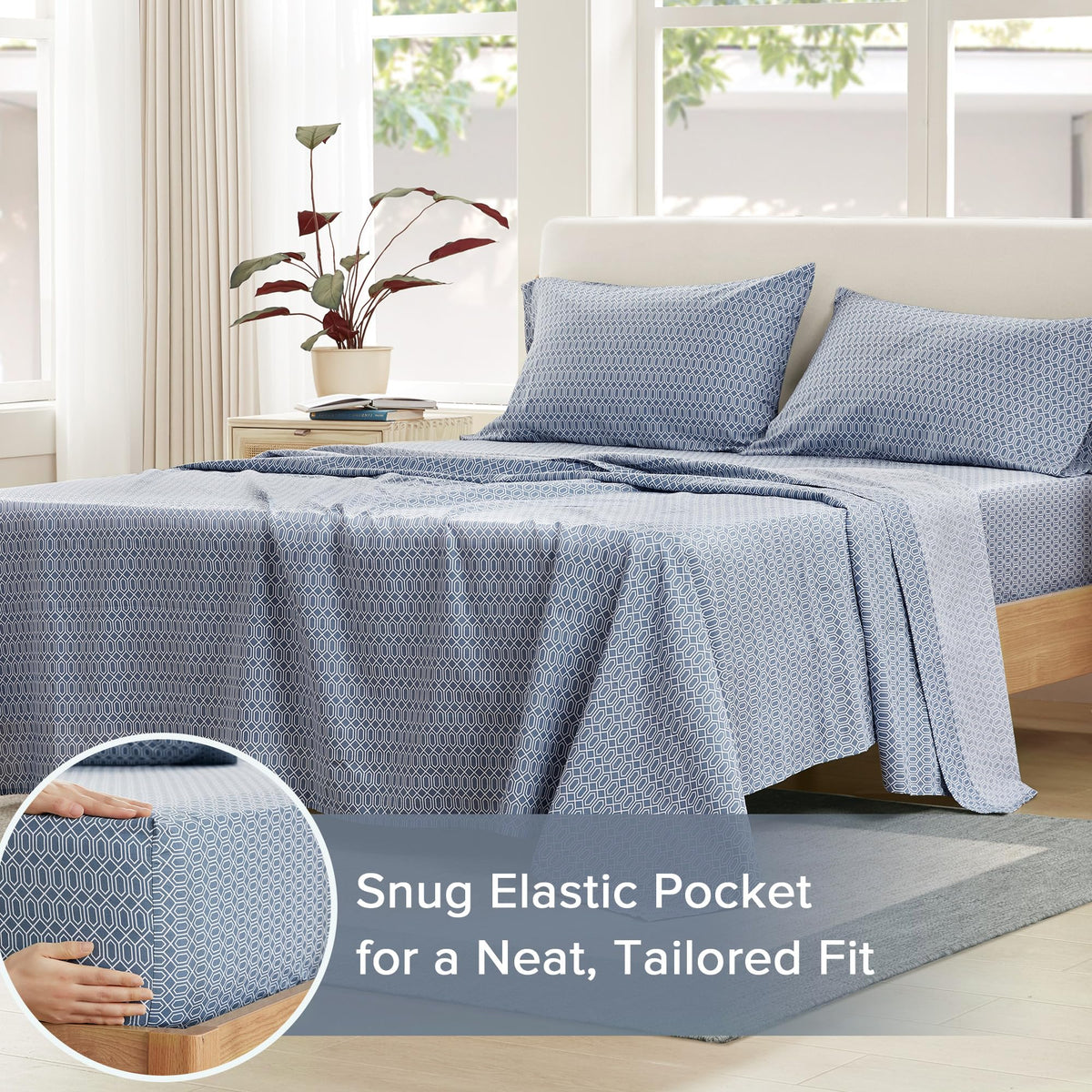 Comfort Spaces fitted pocket up to 16 inches for a secure fit