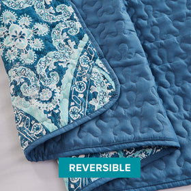 Gloria coverlet 66 x 90 provides generous coverage for twin beds.