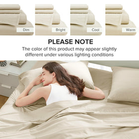 Oeko-Tex certified Comfort Spaces label on the sheet set.