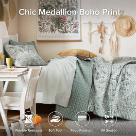 Comfort Spaces soft microfiber fabric close-up shows ultra-soft texture.