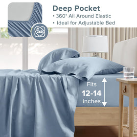 Comfort Spaces standard pillowcase 20x30 in blue coordinating with the set.