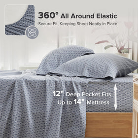 Comfort Spaces twin-size breathable cotton sheets for cool, restful nights