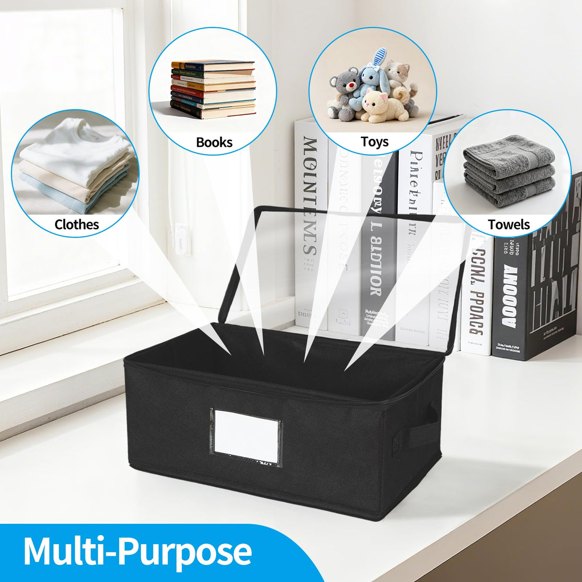ComfortKeeper black finish blends with shelves and entertainment centers.