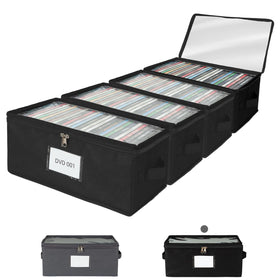 ComfortKeeper DVD storage box with clear lid keeps your collection visible at a glance.