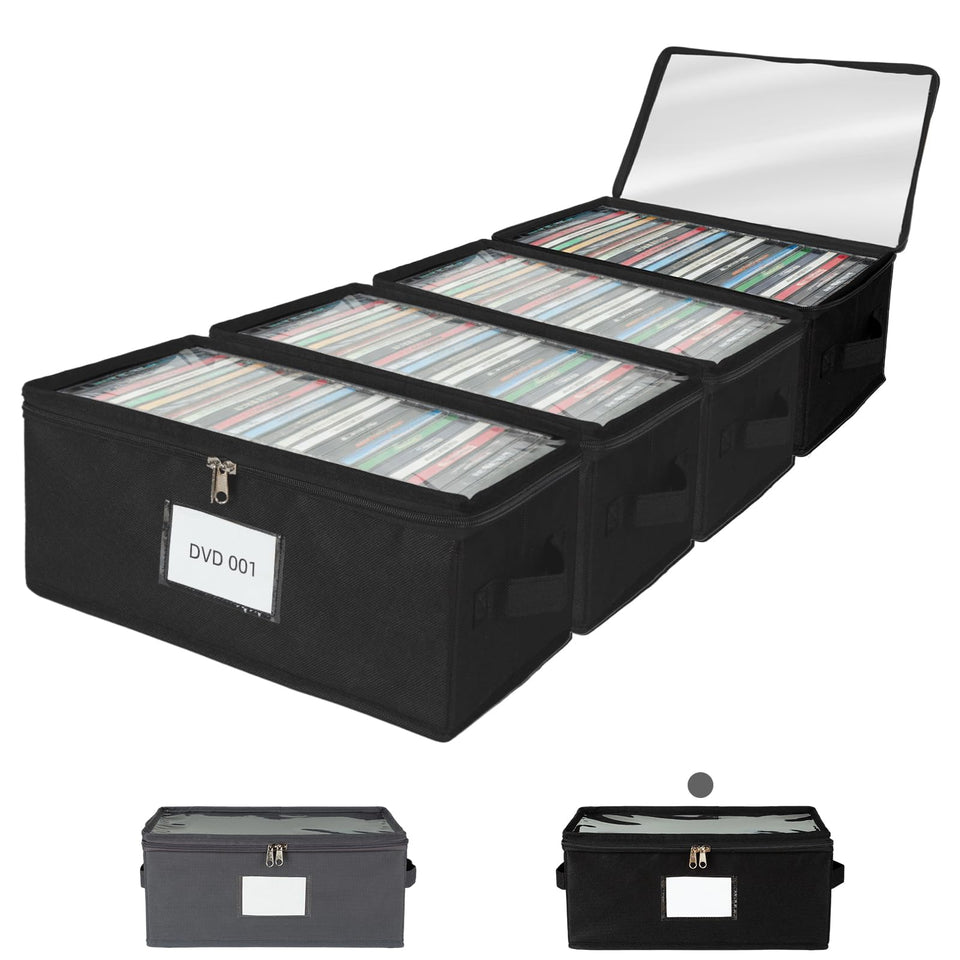 ComfortKeeper DVD storage box with clear lid keeps your collection visible at a glance.