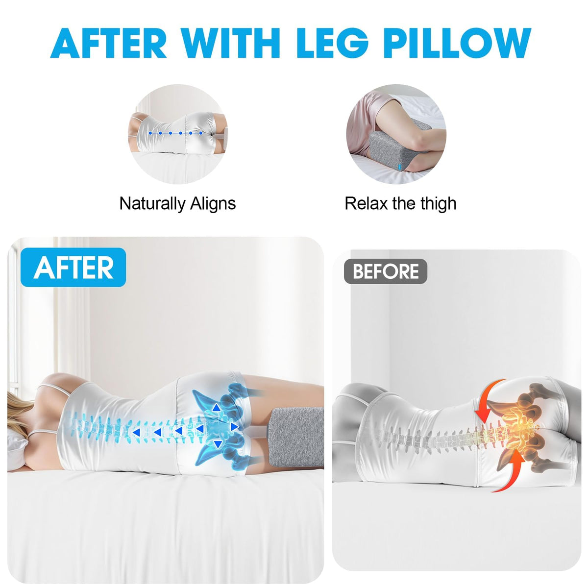 ComfyInLove knee pillow makes a thoughtful gift for better sleep.