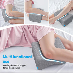 ComfyInLove grey large knee pillow suits a wider range of bodies.