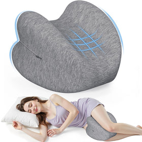 ComfyInLove knee pillow with heart-shaped design supports side sleeping and alignment.