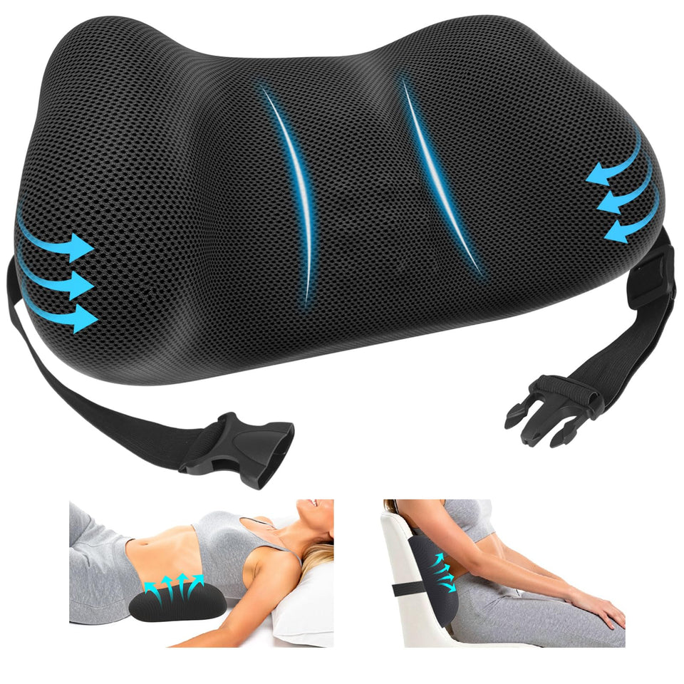 ComfyInLove lumbar pillow contour supports the lower back for all-day comfort