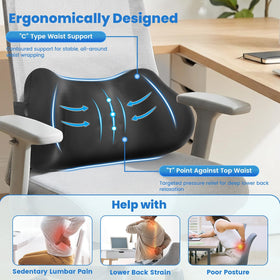 ComfyInLove lumbar pillow with T-point structure targets the lumbar area