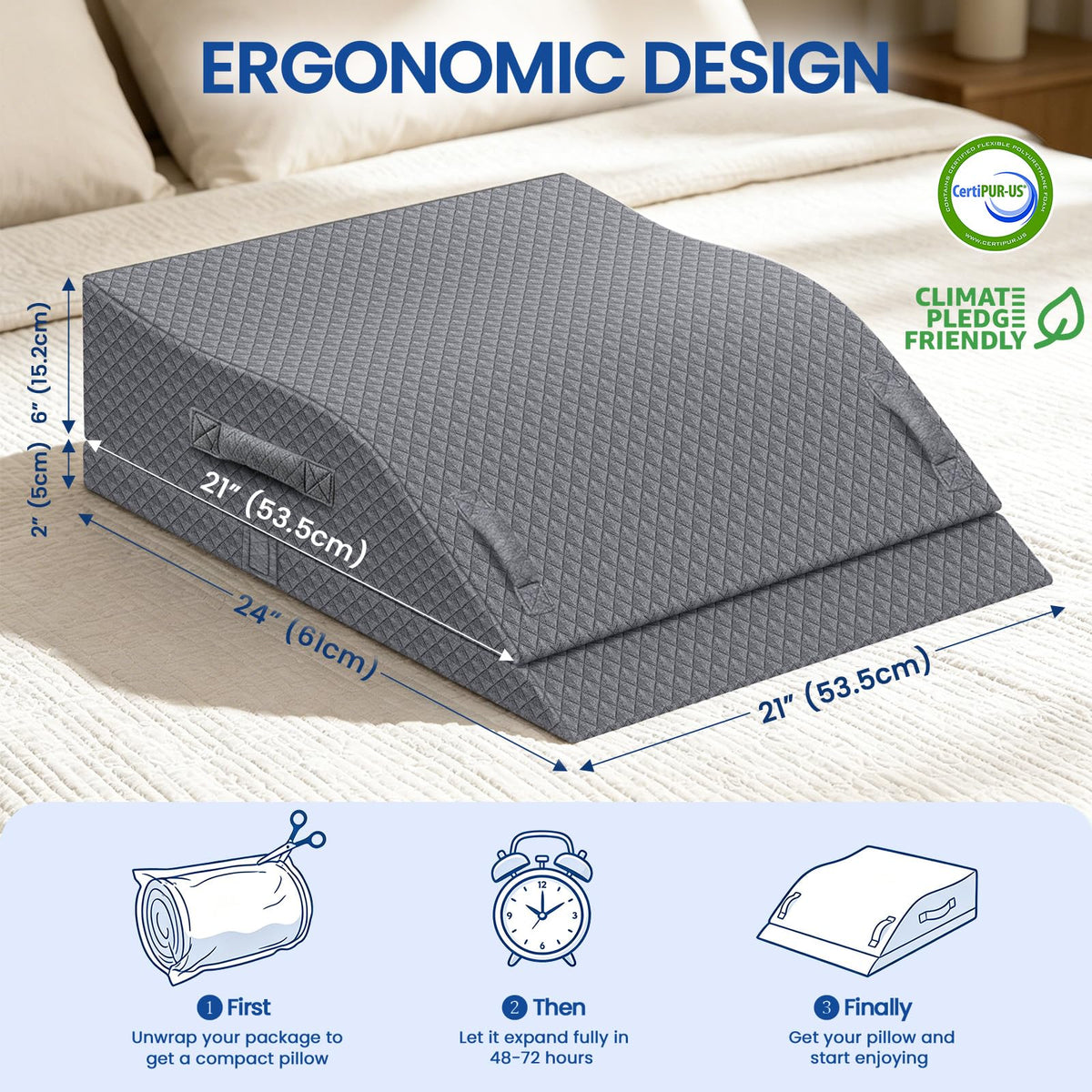 ComfyInLove memory foam close-up illustrating adaptive support