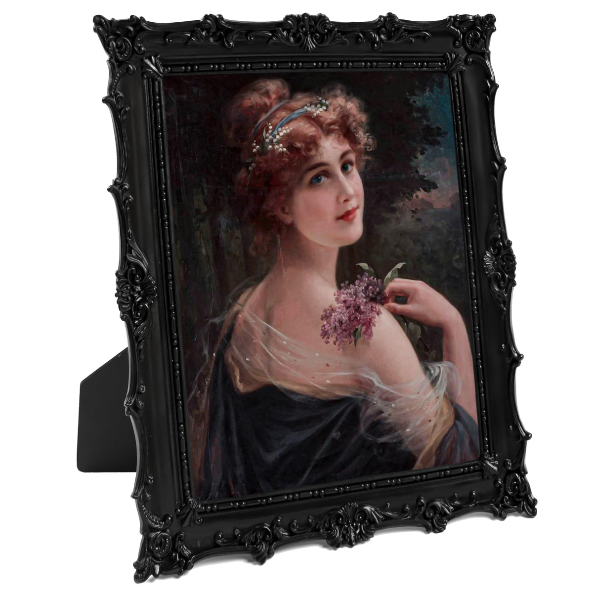 Comfymon 8x10 vintage frame in black for tabletop or wall display of cherished memories