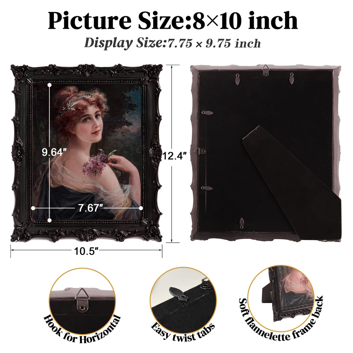 Comfymon frame with built-in easel for easy desk presentation of photos