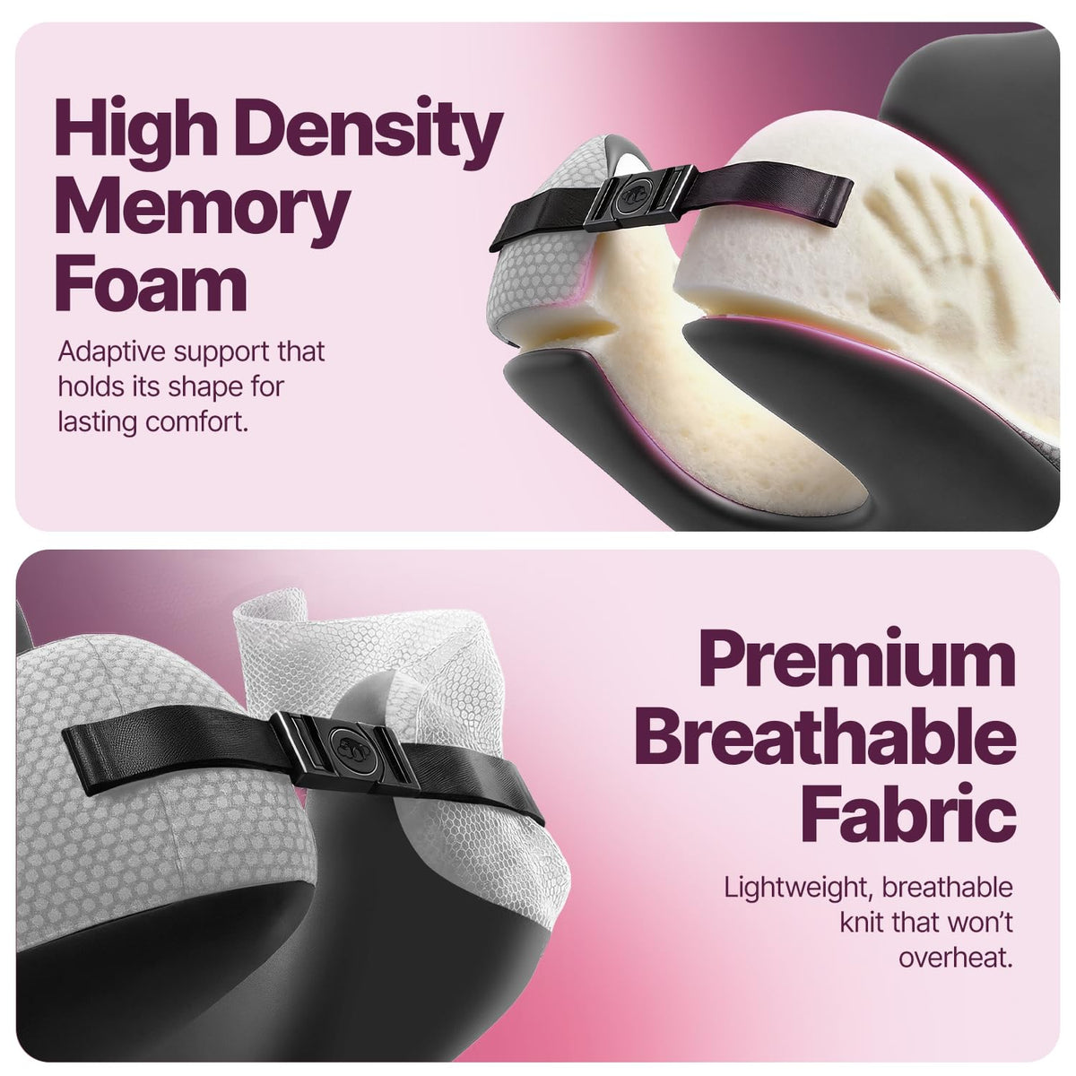 ComfyNap chinrest technique with three support options for stability