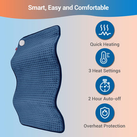 Comfytemp pad warms knees and legs for cozy home relaxation.
