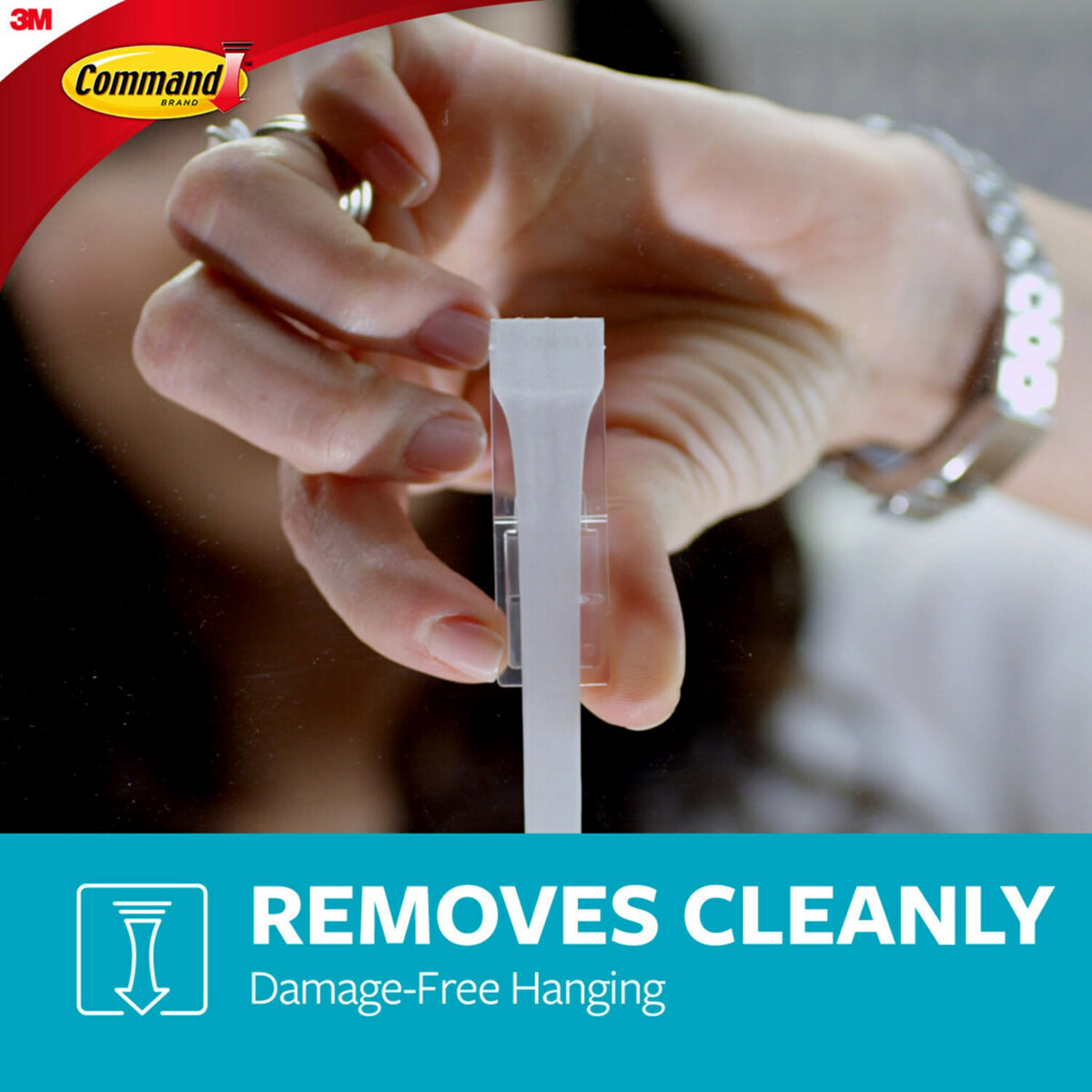 Command bath set adhesive sticks securely to mirrors and painted walls.