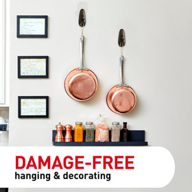 Hanging decor safely on glass or tile using Command metal hooks
