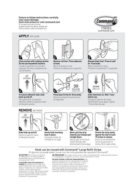 Command refill strips enable quick reuse across spaces.