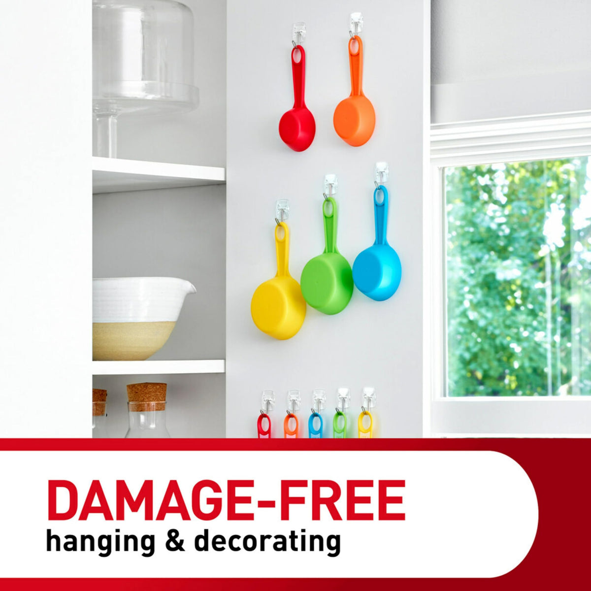 Removal closeup highlights easy, clean removal without wall damage.